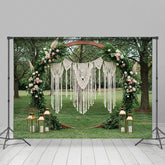 Lofaris Circular Arch Floral Fresh Outdoor Wedding Backdrop